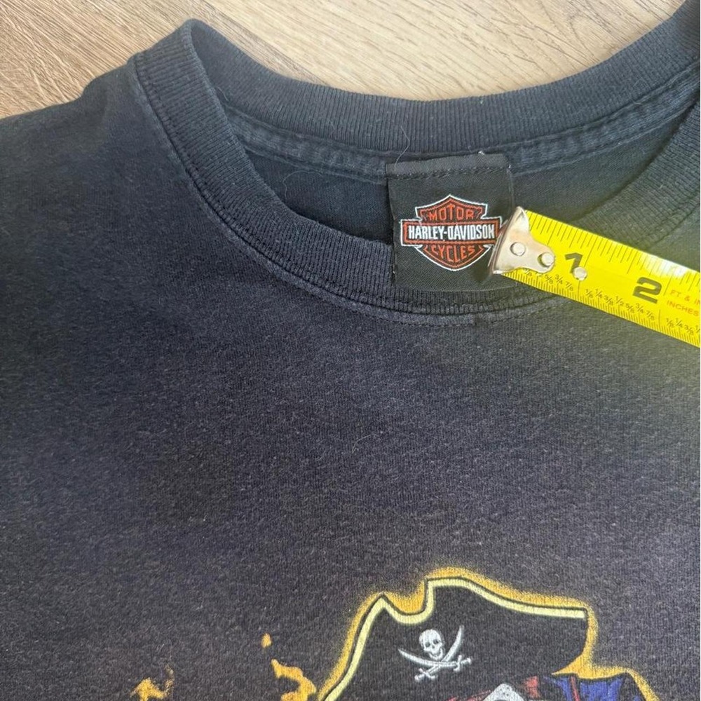 Harley Davidson Jamaica Shirt Blackbeard's Revenge Pirate Biker Tee Mens Black - Picture 3 of 5